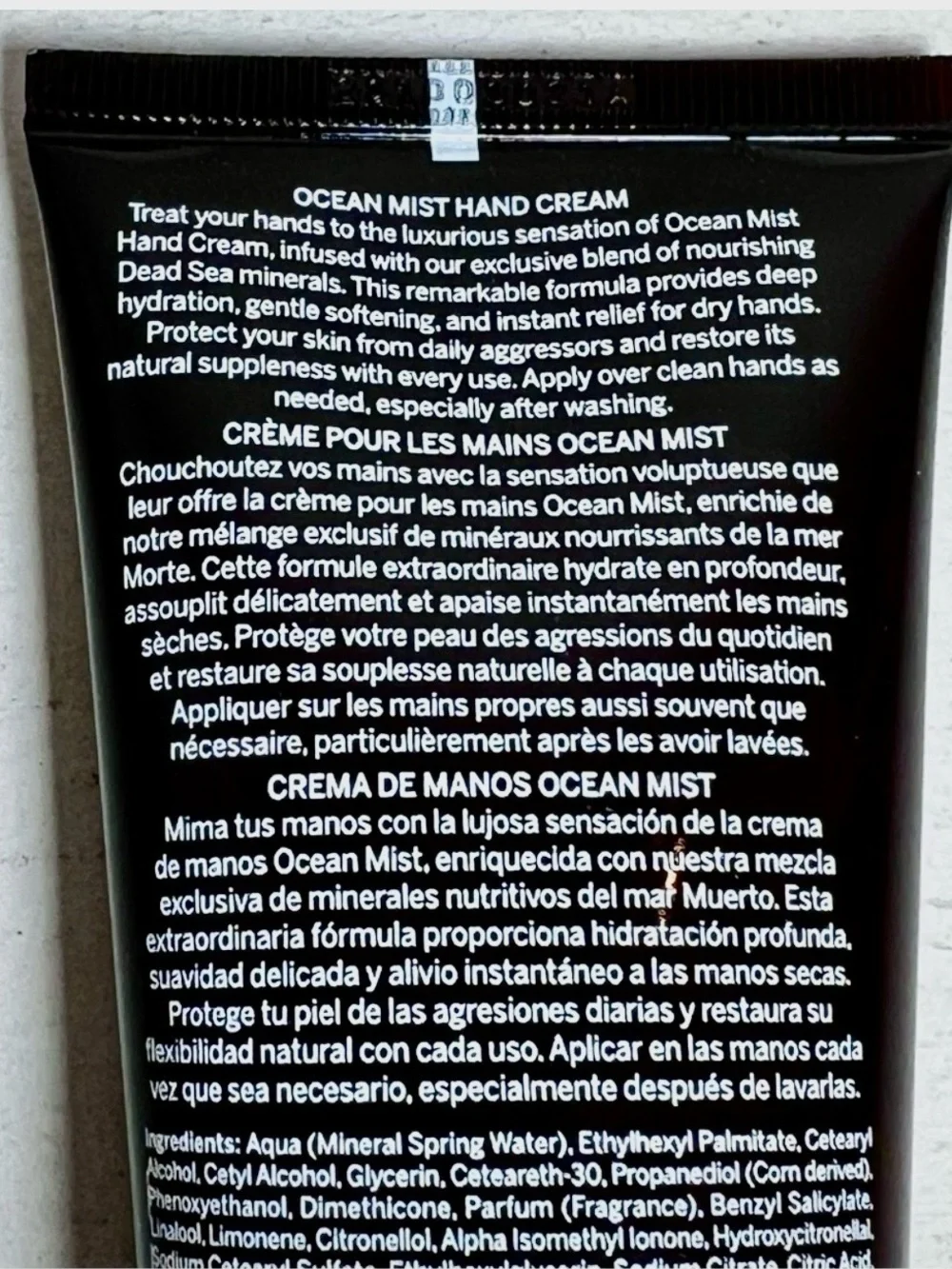 AHAVA Ocean Mist Hand Cream 3.4 oz NWT Dead Sea Minerals Dry Hands